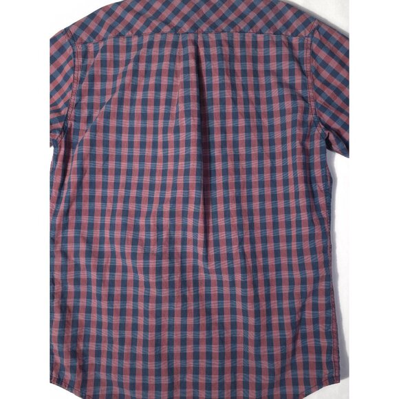 Levi's Short Sleeve Men's Medium Casual Shirts Red & Blue Checkered - Picture 7 of 8